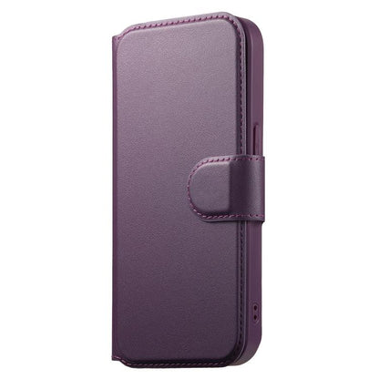 For iPhone 13 Pro CaseNeo Finger Grip Strap MagSafe Leather Phone Case(Purple)