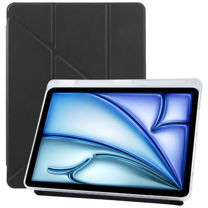 For iPad Air 11 2026 / 2025 / 2024 ZGA Genre Series Y-Fold Leather Tablet Case with Pen Slot(Black)