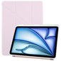 For iPad Air 13 2026 / 2025 / 2024 ZGA Genre Series Y-Fold Leather Tablet Case with Pen Slot(Pink)