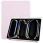 For iPad Pro 11 2025 / 2024 ZGA Genre Series Y-Fold Leather Tablet Case with Pen Slot(Pink)