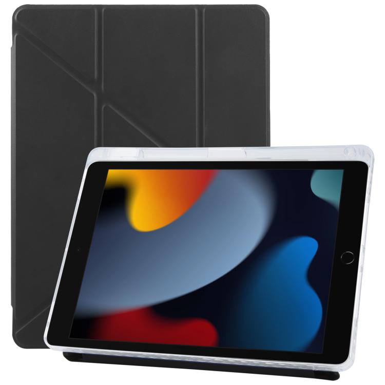 Pour iPad 10.2 2021 / Air 10.5 ZGA Genre Series Étui en cuir Y-Fold pour tablette avec porte-stylet (noir)