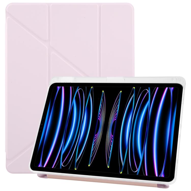 Pour iPad Pro 11 2022 / 2021 Étui de protection en cuir pliable avec support et porte-stylet ZGA Genre Series (Rose)
