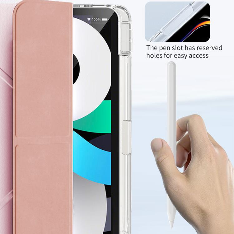 For iPad Air 11 2026 / 2025 / 2024 ZGA Genre Series Y-Fold Leather Tablet Case with Pen Slot(Black)