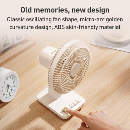 MOMAX IF20L2 Mini Soft Wind Desktop Electric Fan(Gold)
