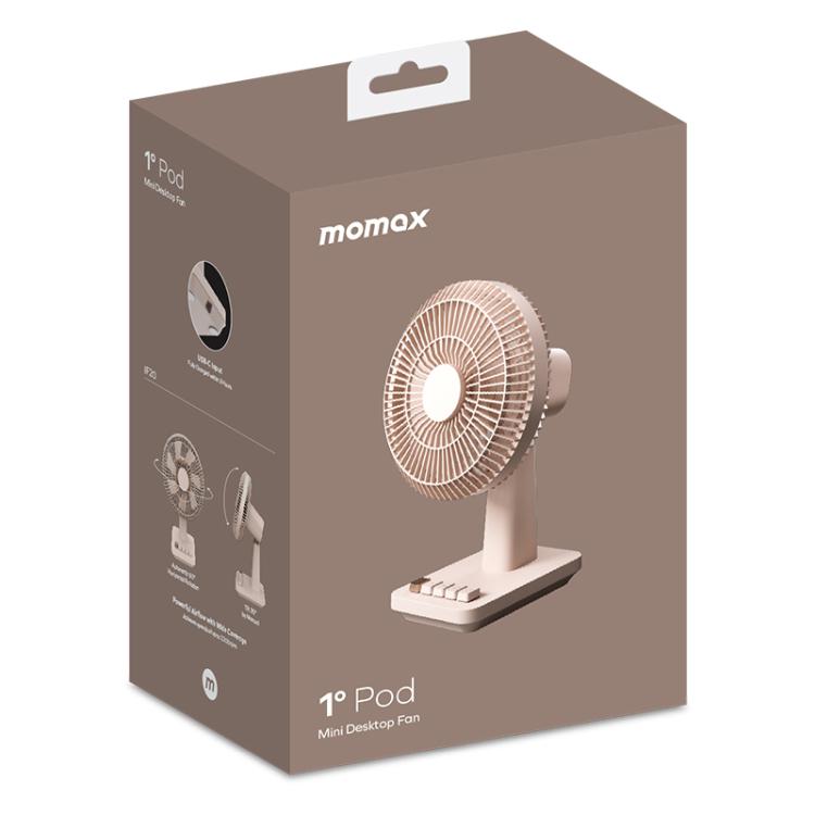 MOMAX IF20L2 Mini Soft Wind Desktop Electric Fan(Gold)