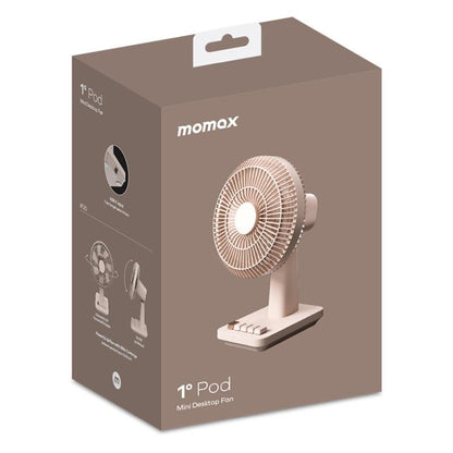 MOMAX IF20L2 Mini Soft Wind Desktop Electric Fan(Gold)