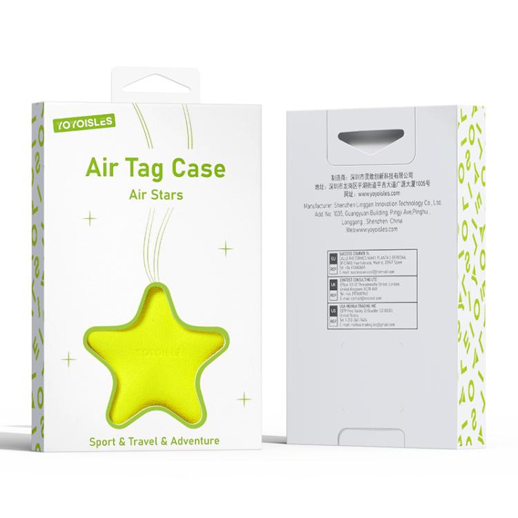 For AirTag 2nd Gen / AirTag 1st Gen YOYOISLES Air Stars Series EVA Keychain Locator Protective Case(Blue)