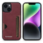 Pour iPhone 14 Étui de téléphone avec porte-cartes intégré Forwenw série F5 (Rouge)
