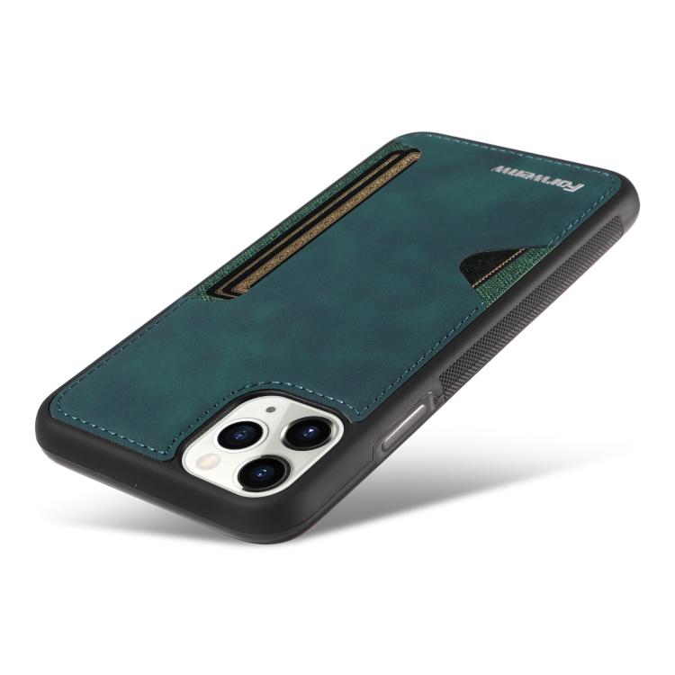 For iPhone 11 Pro Max Forwenw F5 Series Integrated Card Bag Phone Case(Green)