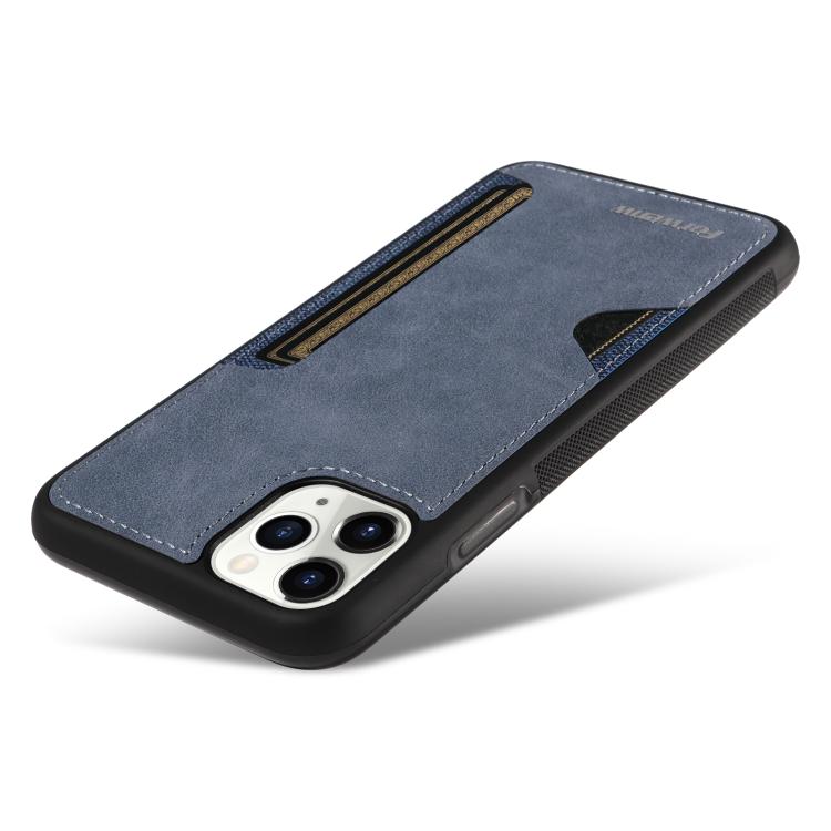 For iPhone 11 Pro Max Forwenw F5 Series Integrated Card Bag Phone Case(Blue)