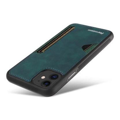 For iPhone 11 Forwenw F5 Series Integrated Card Bag Phone Case(Green)
