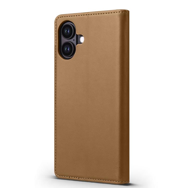 For iPhone 16 Plus Forwenw F6 Series RFID Leather Phone Case(Brown)