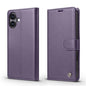 Pour iPhone 16 Plus Étui de téléphone en cuir RFID Forwenw série F6 (violet)