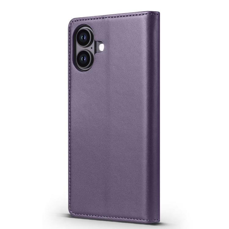 Pour iPhone 16 Plus Étui de téléphone en cuir RFID Forwenw série F6 (violet)