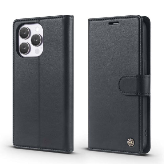 For iPhone 15 Pro Forwenw F6 Series RFID Leather Phone Case(Black)