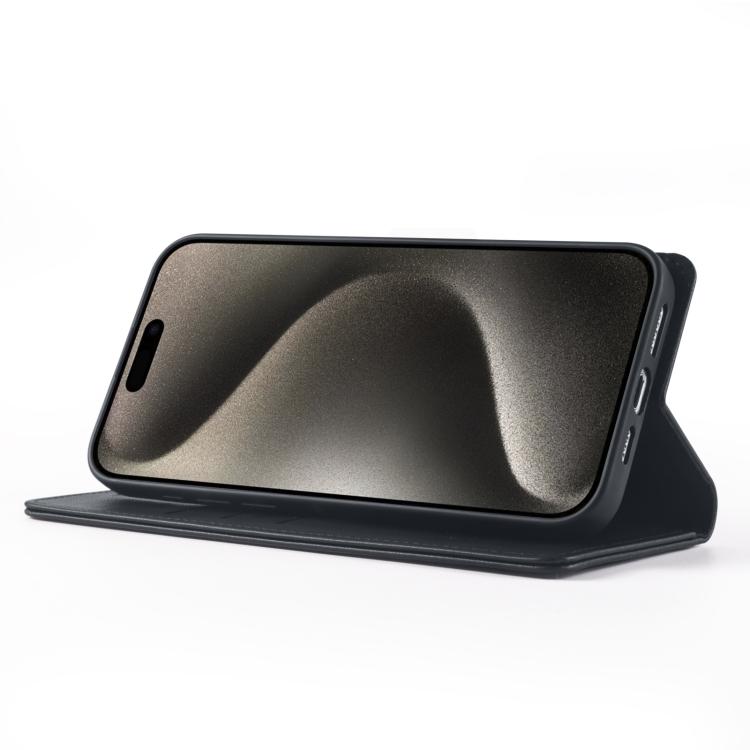For iPhone 15 Pro Forwenw F6 Series RFID Leather Phone Case(Black)