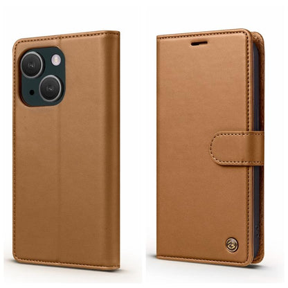 For iPhone 15 Plus Forwenw F6 Series RFID Leather Phone Case(Brown)
