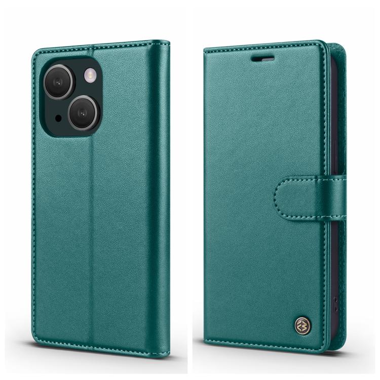 For iPhone 15 Plus Forwenw F6 Series RFID Leather Phone Case(Green)