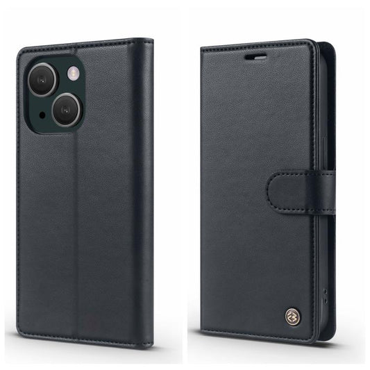 For iPhone 15 Forwenw F6 Series RFID Leather Phone Case(Black)
