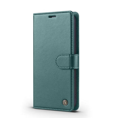 Pour iPhone 14 Plus Étui portefeuille en cuir RFID Forwenw F6 Series (Vert)