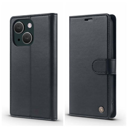 For iPhone 14 Plus Forwenw F6 Series RFID Leather Phone Case(Black)
