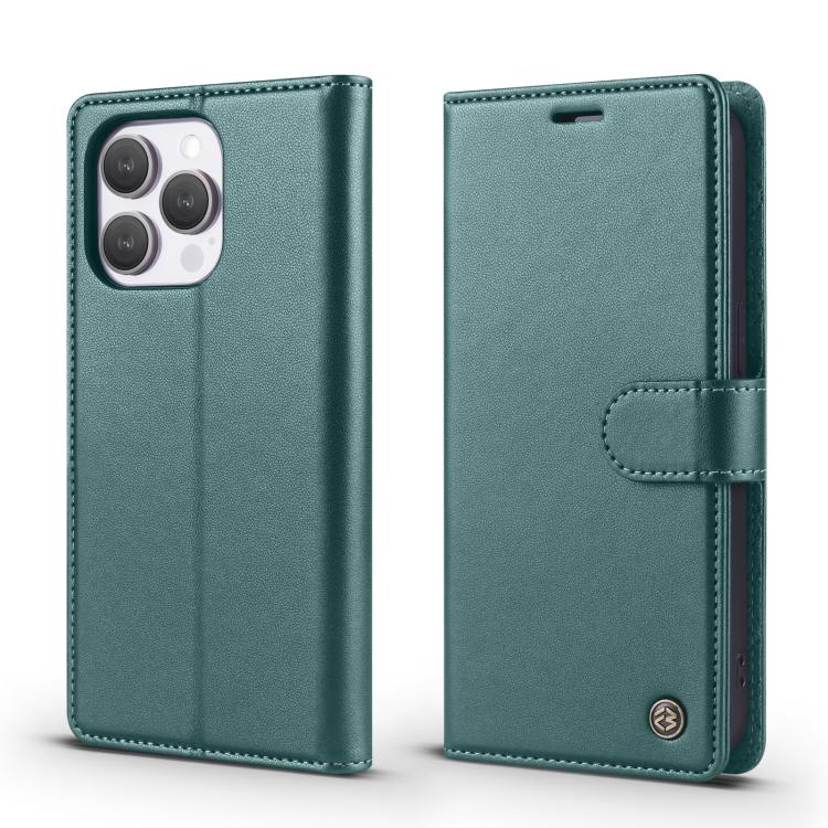 For iPhone 14 Pro Max Forwenw F6 Series RFID Leather Phone Case(Green)
