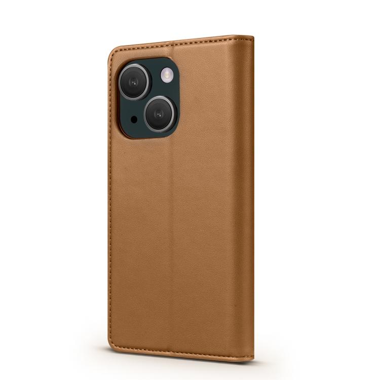 Pour iPhone 13 Étui de Téléphone en Cuir RFID Forwenw Série F6 (Marron)