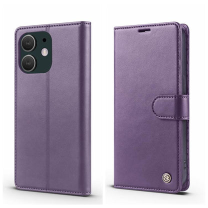 Pour iPhone 12 mini Étui de téléphone en cuir RFID Forwenw série F6 (violet)