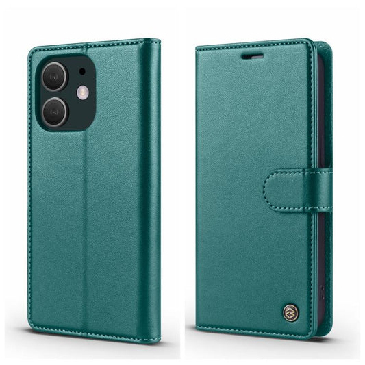 Pour iPhone 12 mini Étui de téléphone en cuir RFID Forwenw F6 Series (Vert)