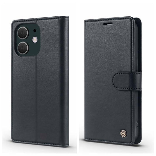 Pour iPhone 12 mini Étui de téléphone en cuir RFID Forwenw série F6 (Noir)