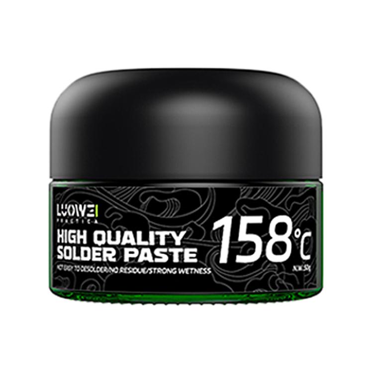 Pâte à souder sans plomb pour réparation de circuits imprimés LUOWEI LW-SP1 50g, modèle: 158 degrés