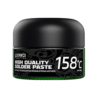 Pâte à souder sans plomb pour réparation de circuits imprimés LUOWEI LW-SP1 50g, modèle: 158 degrés