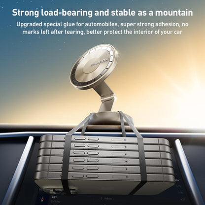 MOMAX CM30 Pac Mount Universal Transparent Magnetic Rotating Car Holder(Titanium Gold)