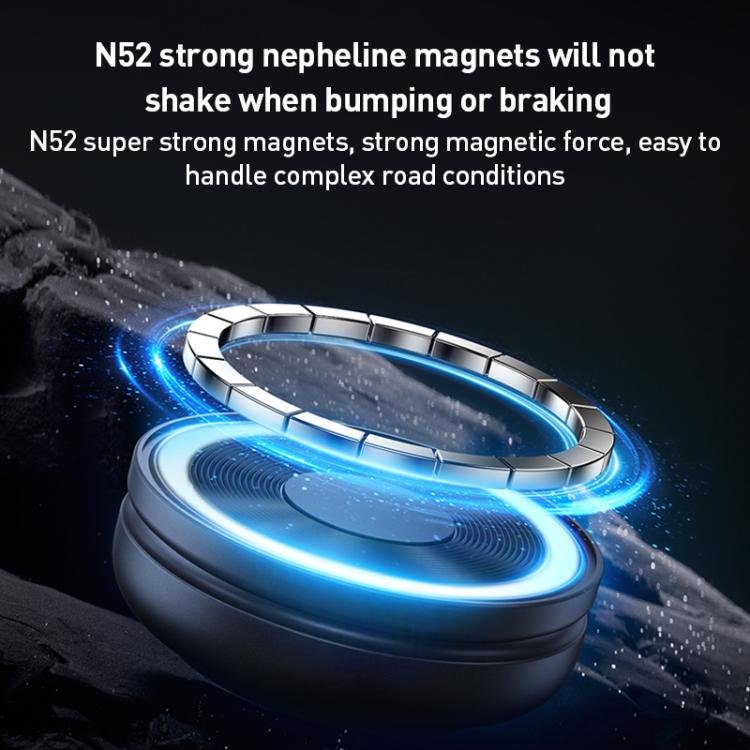 MOMAX CM30 Pac Mount Universal Transparent Magnetic Rotating Car Holder(Titanium Gold)