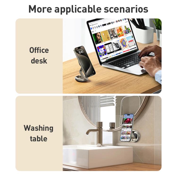 MOMAX CM30 Pac Mount Universal Transparent Magnetic Rotating Car Holder(Titanium Gold)