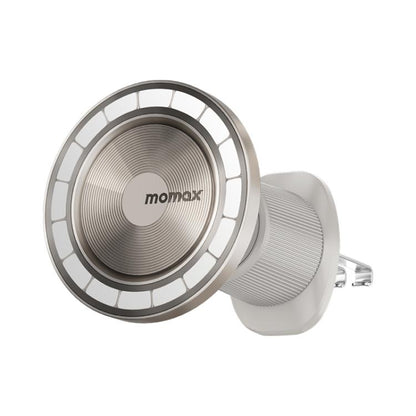 MOMAX CM35 1-Move Relaxaire Aluminum Alloy Magnetic Car Aromatherapy Holder(Titanium Gold)