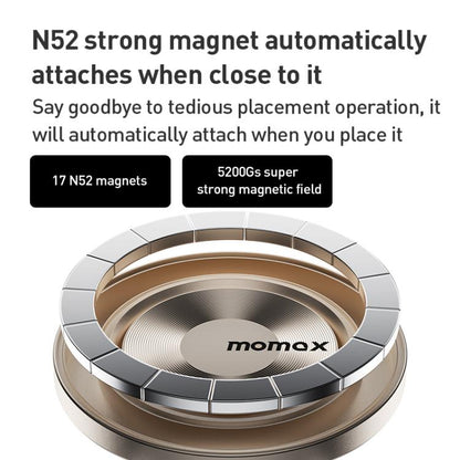 MOMAX CM35 1-Move Relaxaire Aluminum Alloy Magnetic Car Aromatherapy Holder(Dark Grey)