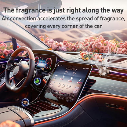 MOMAX CR12 1-Car Relaxaire Small Ring Aluminum Alloy Air Outlet Aromatherapy(Dark Grey)