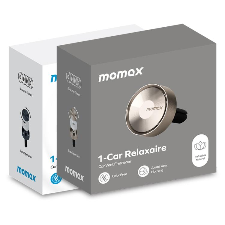 MOMAX CR12 1-Car Relaxaire Small Ring Aluminum Alloy Air Outlet Aromatherapy(Titanium Gold)