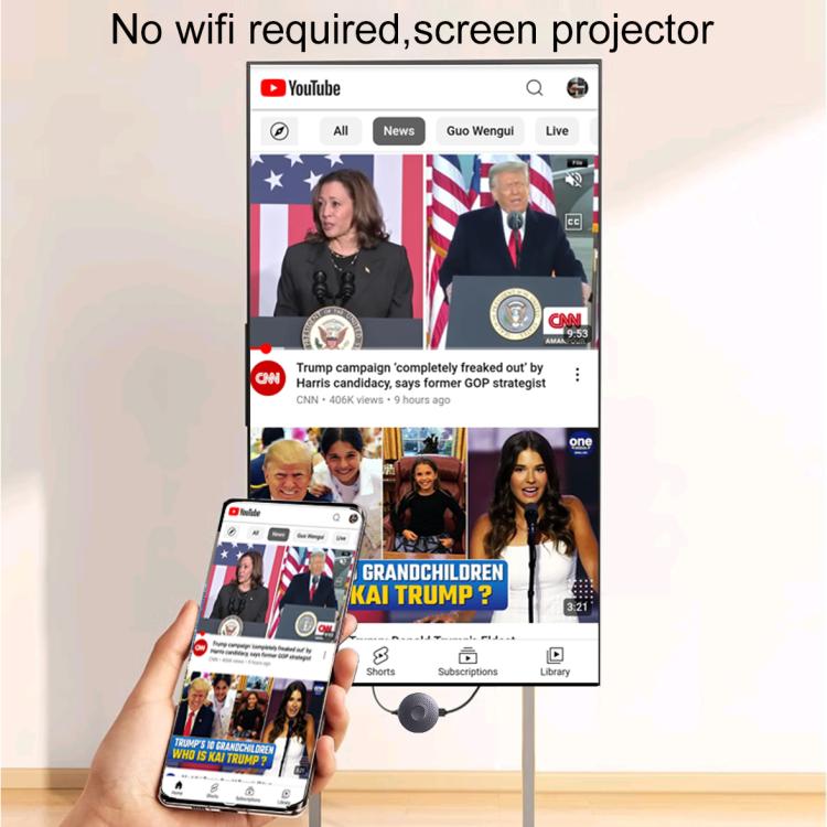 Measy A30 1080P HD HDMI Phone Wireless Screen Projector For PC / Phone(Grey)