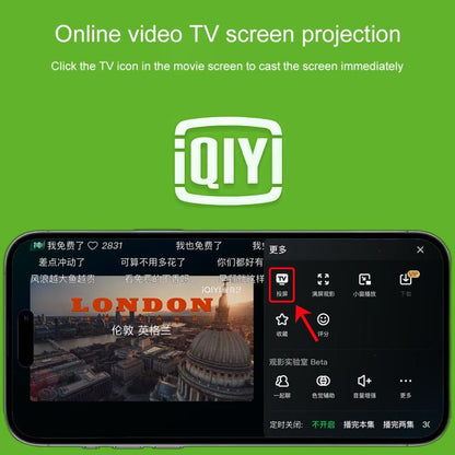 Measy A30 1080P HD HDMI Phone Wireless Screen Projector For PC / Phone(Grey)