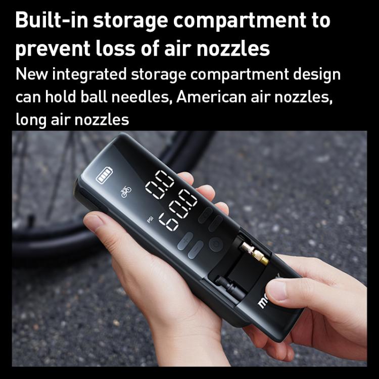 MOMAX CR16D 1-Move Support Car Digital Display Portable Smart Electric Wireless Air Pump(Black)