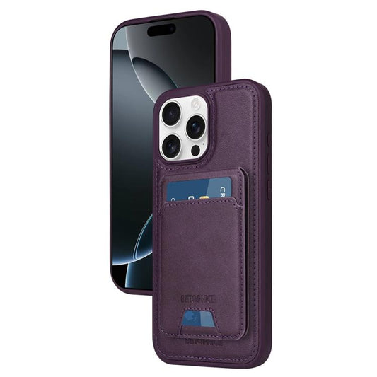 Pour iPhone 16 Pro Max Étui de Téléphone à Rabat Vertical Détachable MagSafe BETOPNICE (Violet)