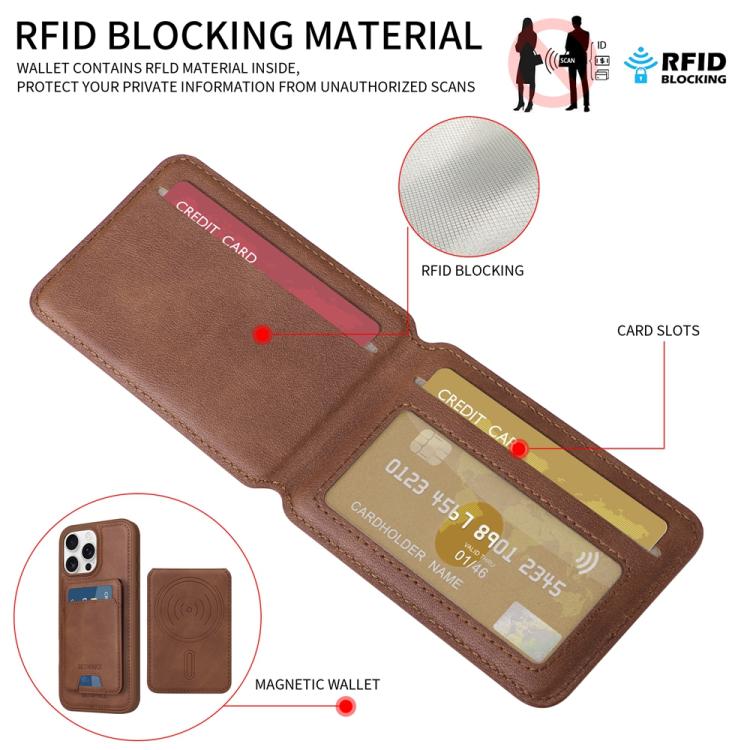 For iPhone 16 Pro Max BETOPNICE Vertical Flip Detachable MagSafe Wallet Phone Case(Brown)