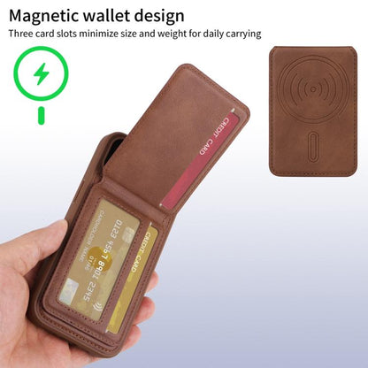 For iPhone 16 Pro Max BETOPNICE Vertical Flip Detachable MagSafe Wallet Phone Case(Brown)