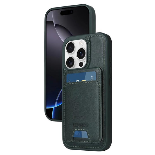 Pour iPhone 16 Pro Étui portefeuille magnétique détachable vertical BETOPNICE (Vert)