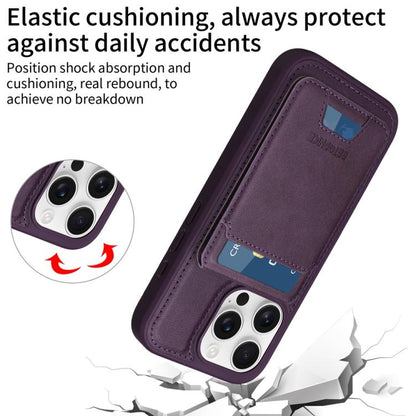 Pour iPhone 16 Pro Étui de Téléphone Porte-Cartes MagSafe Détachable à Rabat Vertical BETOPNICE (Violet)