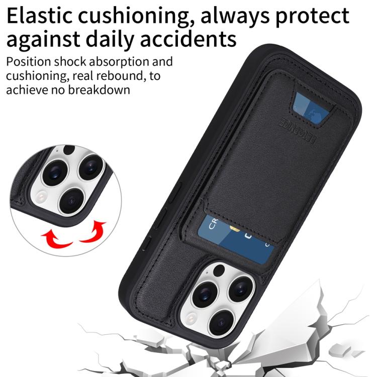 For iPhone 16 Pro BETOPNICE Vertical Flip Detachable MagSafe Wallet Phone Case(Black)
