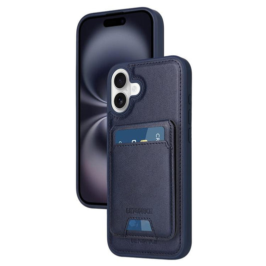 Pour iPhone 16 Plus Étui portefeuille magnétique détachable à rabat vertical BETOPNICE (Bleu)