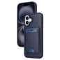 For iPhone 16 Plus BETOPNICE Vertical Flip Detachable MagSafe Wallet Phone Case(Blue)